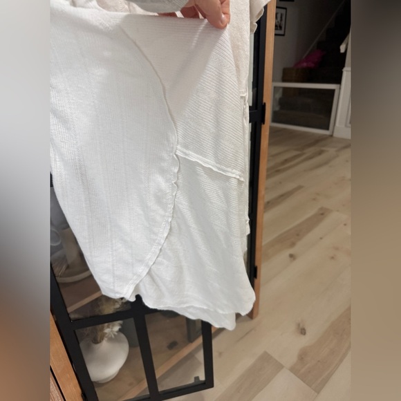 Free People my side tee tunic long line ribbed slouchy crewneck asymmetrical - Picture 16 of 16